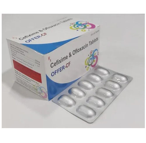 Offer-cf Cefixime And Ofloxacin Antibiotic Tablets, 10x10 Blister Pack