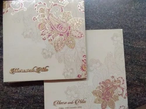 Square Shape Multi Color Printed Designer Wedding Cards