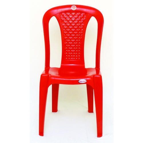 Durable Light Weight Red Color Plastic Chair For Home