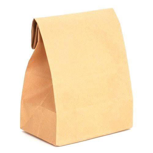 Recyclable Eco Friendly Brown Craft Paper Bag Without Handle