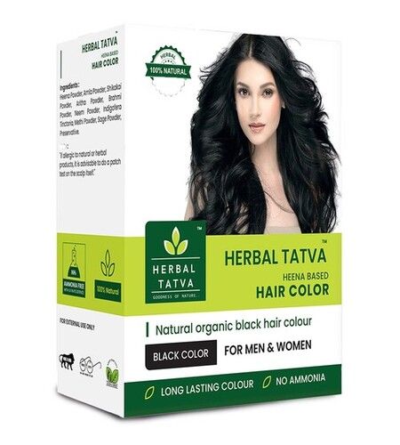 Herbal Tatva Natural Black Hair Colour 60g with Ayurvedic Ingredients