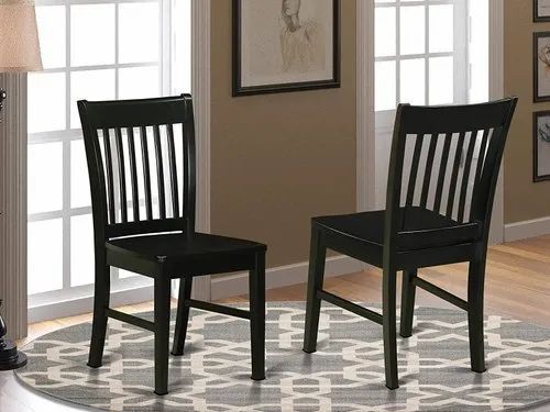 Termite Proof Black Finish Dining Chair With Square Shape