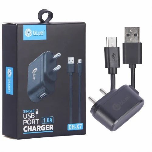 Usb To Micro Usb Black Mobile Data Cable For Mobile Charging - Plastic Body Material, 1 Meter Length, Easy To Use, Durable Design