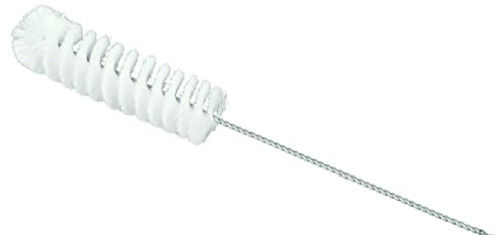 White 13 Inch Long Round Nylon Steel Handle Tube Brushes