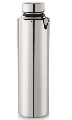 Silver 1500 Milliliter Round Polished Finished Stainless Steel Water Bottle