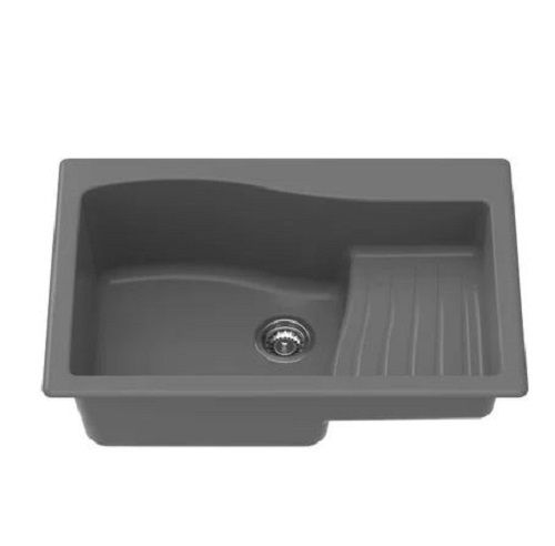 Grey 34X20 Inch Polished Quartz Kitchen Sink