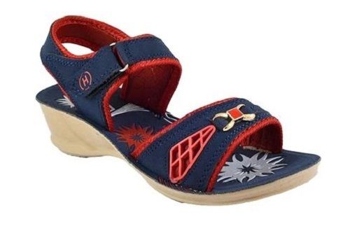 Multicolor Buckle Closure Pu Medium Heel Casual Wear Ladies Sandal