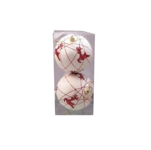 Easy To Handle Waterproof Chemical Resistant Non Toxic Round Glossy Plastic Christmas Balls