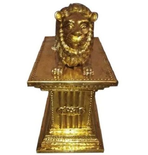 Golden Indian Crafted Polished Brass Ashoka Stambh