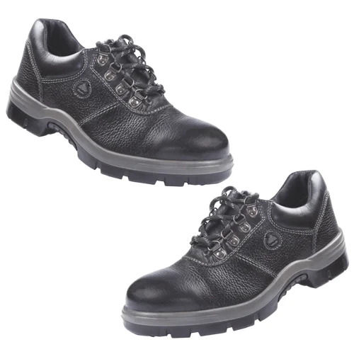 Lightweight PU Insole Leather Upper Lace Safety Shoes For Industrial Use