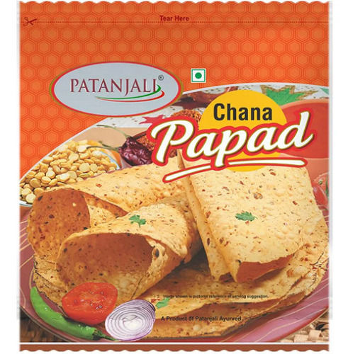 Packed 0f 200 Gram Masala Chana Dal Papad With 3 % Protein