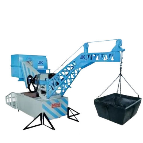 Blue Paint Coated Mild Steel Body Cabin Control Mini Crane For Construction Use