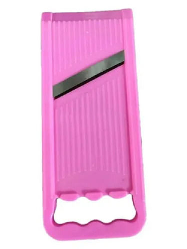 Pink Rectangular Lightweight Portable Plastic Handle Stainless Steel Vegetable Cutter Slicer