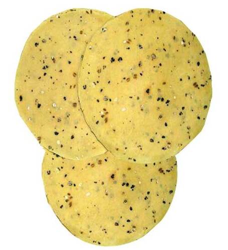 Salty Round Shape Moong Papad Served With Dinner