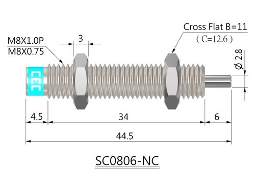 SC Series Hydraulic Shock Absorbers (SC 0806 NC)