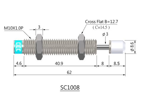 SC Series Hydraulic Shock Absorbers (SC 1008)