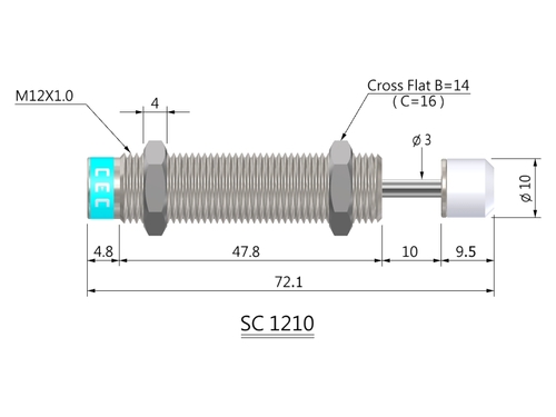 SC Series Hydraulic Shock Absorbers (SC 1210)