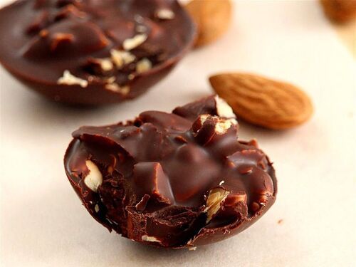 Sweet And Delicious Almond Covered Creamy Chocolate