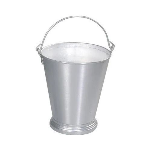 10 Liter Storage Capacity Rust Proof Polished Finish Aluminum Bucket With Handle Application: Domestic Use