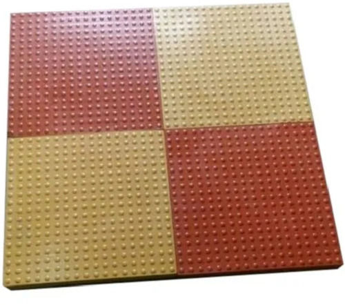 Reds / Pinks 16X16 Inch Plain Square Polished Parking Tiles For Floor