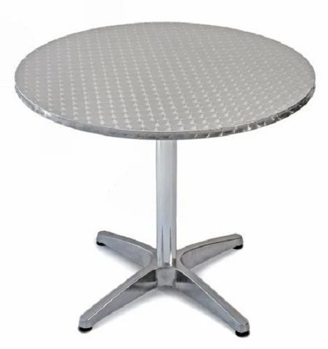 Machine Made 2.3 Foot 25 Kg Rust Proof Plain Polished Finished Round Steel Table