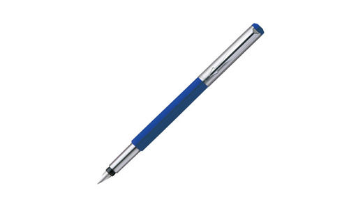 Blue 25 Gram Round Plastic Water Based Fountain Pens For Office 