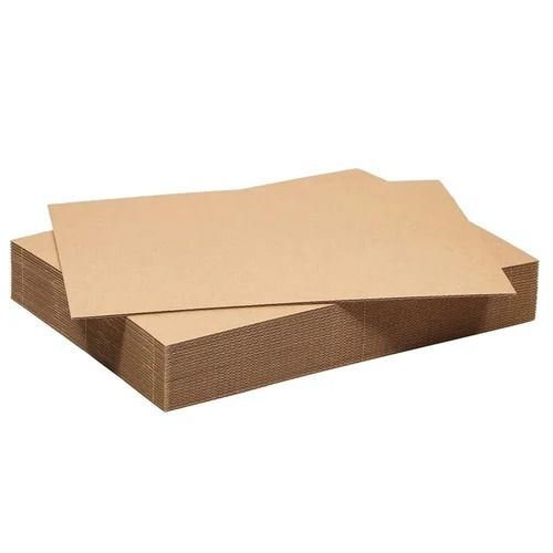 Brown 3 Mm Thick Moisture Proof Rectangular Paper Corrugated Board