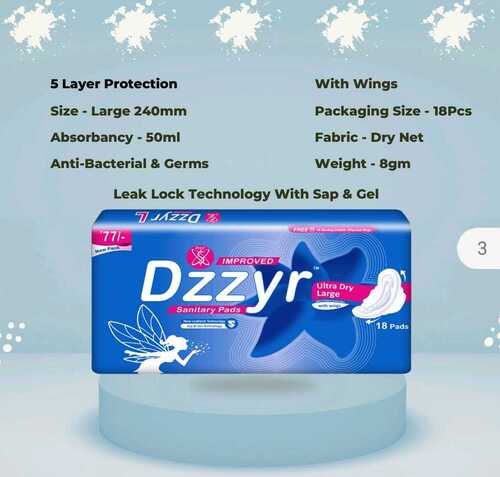 5 Layer Protection Fan Shape And Odor Control Sanitary Pads