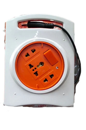 Orange And White 50 Watt 220 Voltage Two Pin Extension Flex Box For Power Source 