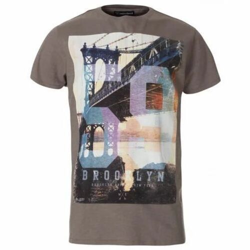 Casual Wear Short Sleeves Round Neck Printed T Shirt For Men Age Group: 18 To 45