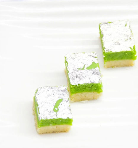 Pure And Healthy Khoya Rectangular Sweet Pista Burfi