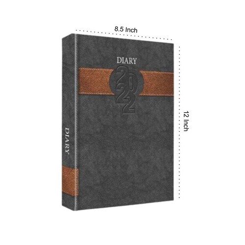 8.5 X 12 Inch Pu Leather Hardbound Black Executive Diary 2022