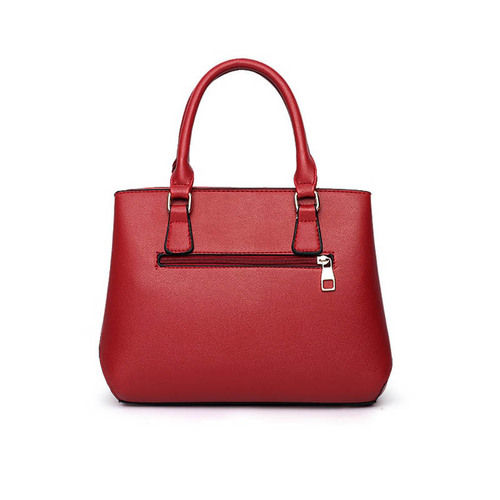 Medium Size Casual Ladies Red Leather Fashion Bag