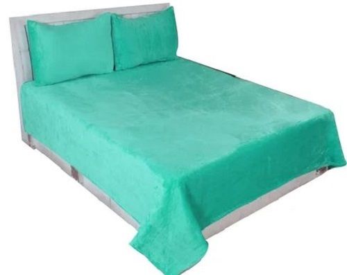 Plain Rectangular 90x60 Inch Woolen Double Bed Sheet For Home