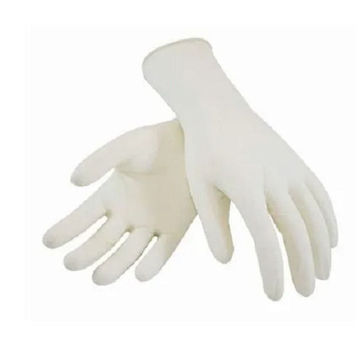 White Premium Quality And Lightweight Full Finger Plain Disposable Latex Gloves