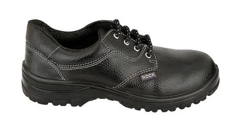 Black Steel Toe Fancy Leather Safety Shoe For Men