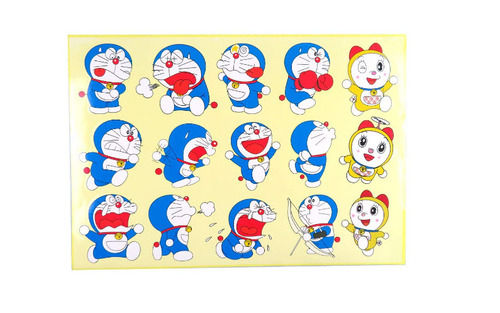 Blue 0.4Mm Adhesive Cartoon Stickers