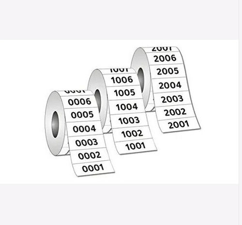 White 0.55 Mm Acrylic Serial Number Label