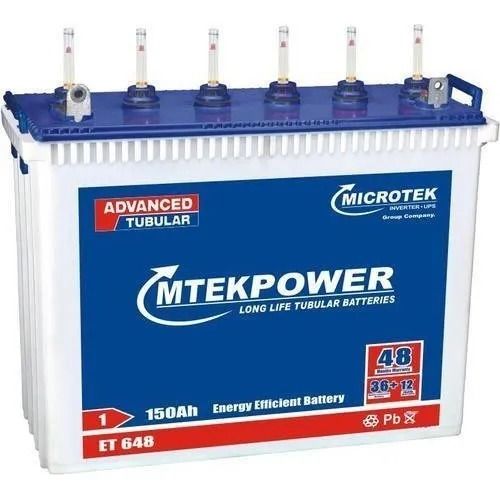 Blue And White 12 Volt Acid Lead Tubular Battery For Office Usage