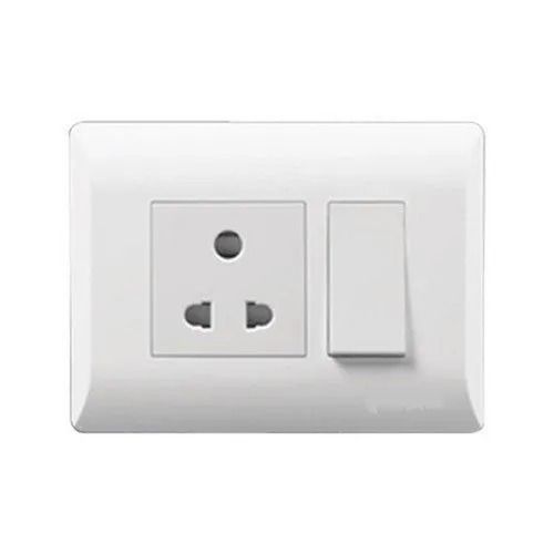 White 2.0 Ampere Matte Finished Poly Vinyl Chloride Electrical Switch Board