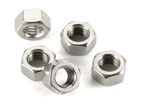 Silver 20 Mm Rust Proof Polished Stainless Steel Hexagon Nuts 