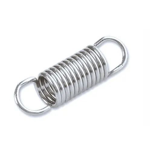 Silver 6.3 Mm Thick Polished Finish Stainless Steel Extension Spring For Industrial Use