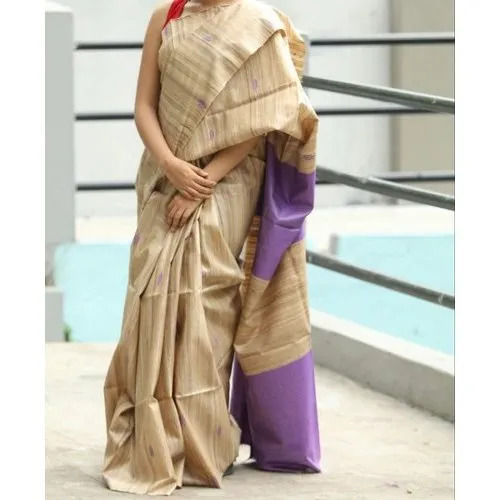 Black Bhagalpur Woven Pure Tussar Silk Saree | Taneira Online Store