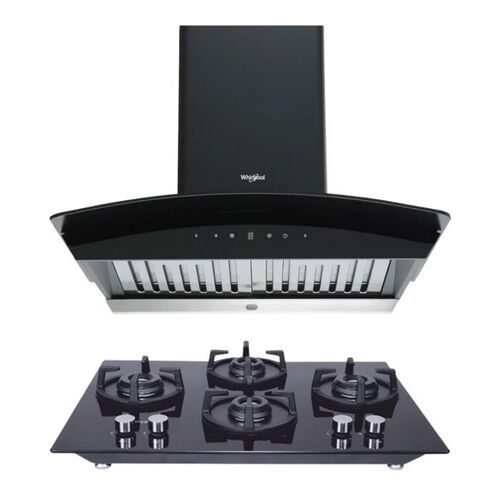 Three Stage Speed Control Black Electric Kitchen Chimney For Home And Restaurant