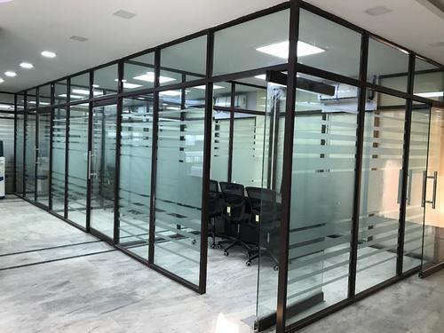 1.2mm Aluminum Transparent Non Toughen Glass Office Partitions