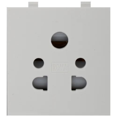 2.3 Mm Thick Square Poly Vinyl Chloride Plastic 5 Pin Socket For Electric Fitting