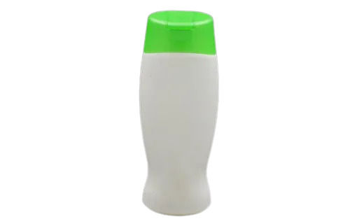 Green And White 200 Milliliter Storage Matte Finished Oval Cap Plastic Shampoo Bottle