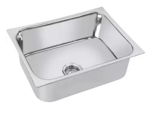 Silver 24X16X15 Inches Glossy Finish Stainless Steel Wash Basin