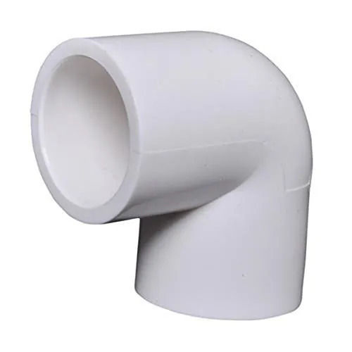 White 4 Mm Thick 4 Inch Poly Vinyl Chloride Elbow For Pipe Fitting Use 