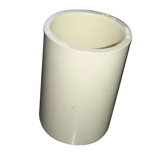 White 5 Inch 4 Mm Thick Round Poly Vinyl Chloride Coupler For Industrial Use 